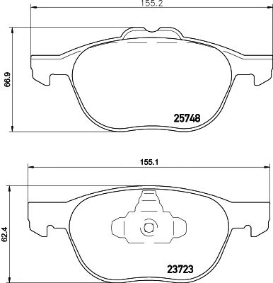 HELLA PAGID 8db355020411 -  Комплект тормозных колодок, дисковый тормоз